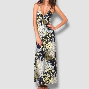 Free People Romantic Floral Maxi Dress Empire Waist Boho XS